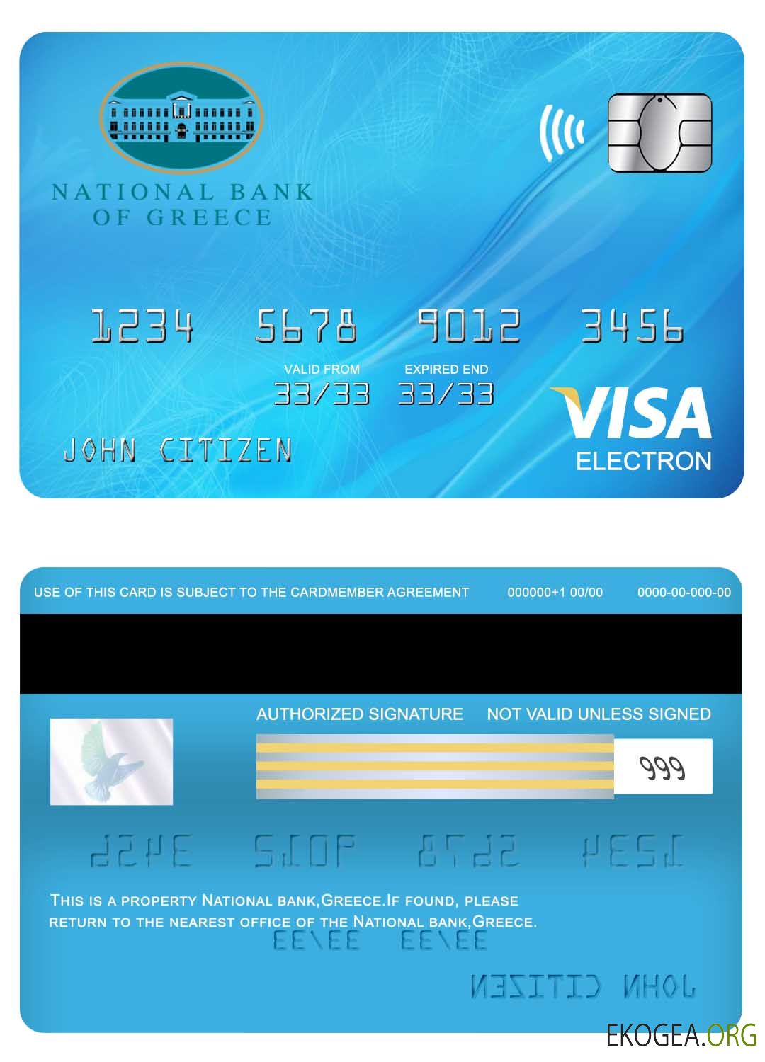 Grèce Carte électronique visa nationale